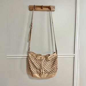 Marta Ponti beige leather bag shoulder bag